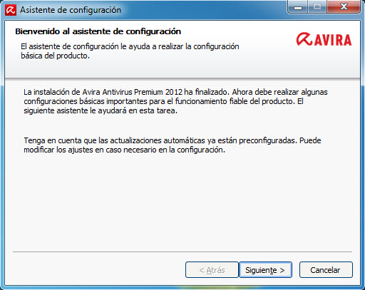 asistente de configuracion